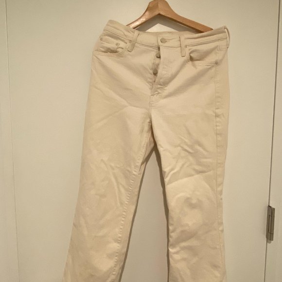 MOTHER Denim - Mother Insider High Rise Crop Step Fray Bootcut Jeans